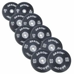 ARROW PU 150kg Elite Bumper Weight Plate Package