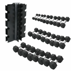 ARROW Vertical Dumbbell Rack + 2–20kg Dumbbell Set (13 Pairs)