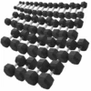 ARROW 1-30kg Rubber Hex Dumbbell Package (18 Pair) -Fitness Equipment Store Hex1 30