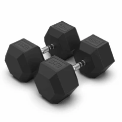 Arrow 55KG Rubber Hex Dumbbell Pair