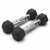 Arrow 1KG Rubber Hex Dumbbell Pair