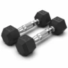 Arrow 2KG Rubber Hex Dumbbell Pair -Fitness Equipment Store HexDumbbell2