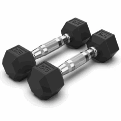 Arrow 2KG Rubber Hex Dumbbell Pair