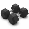 Arrow 25KG Rubber Hex Dumbbell Pair -Fitness Equipment Store HexDumbbell25