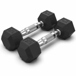 Arrow 3KG Rubber Hex Dumbbell Pair