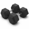 Arrow 30KG Rubber Hex Dumbbell Pair