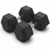 Arrow 32.5KG Rubber Hex Dumbbell Pair