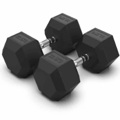 Arrow 32.5KG Rubber Hex Dumbbell Pair
