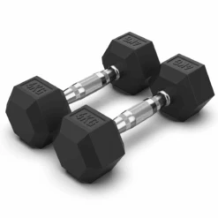Arrow 4KG Rubber Hex Dumbbell Pair