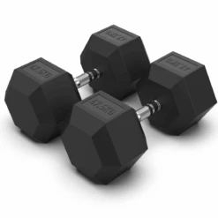 Arrow 47.5KG Rubber Hex Dumbbell Pair
