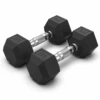 Arrow 7KG Rubber Hex Dumbbell Pair