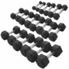ARROW 1-10kg Rubber Hex Dumbbell Package (10 Pair) -Fitness Equipment Store Hex 1 10