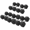 ARROW 10-20kg Rubber Hex Dumbbell Package (5 Pair) -Fitness Equipment Store Hex 10 20