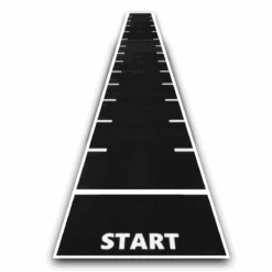 Arrow Turf Gym Sled Track 15m X 1m - 20cm Pile – Black & White With START